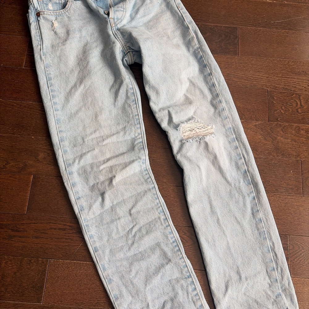 Light Blue Distressed woman Jeans